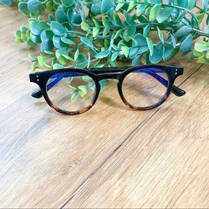 Blue Light Blocker Tortoise Round Glasses